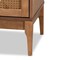 Baxton Studio Ramiel MidCentury Modern Ash Walnut Finished Wood and Rattan 4Drawer Chest 215-12426-ZORO - alternate 4
